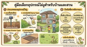 วิธีเลือกซื้อ อุปกรณ์ไล่งูสำหรับบ้านและสวน